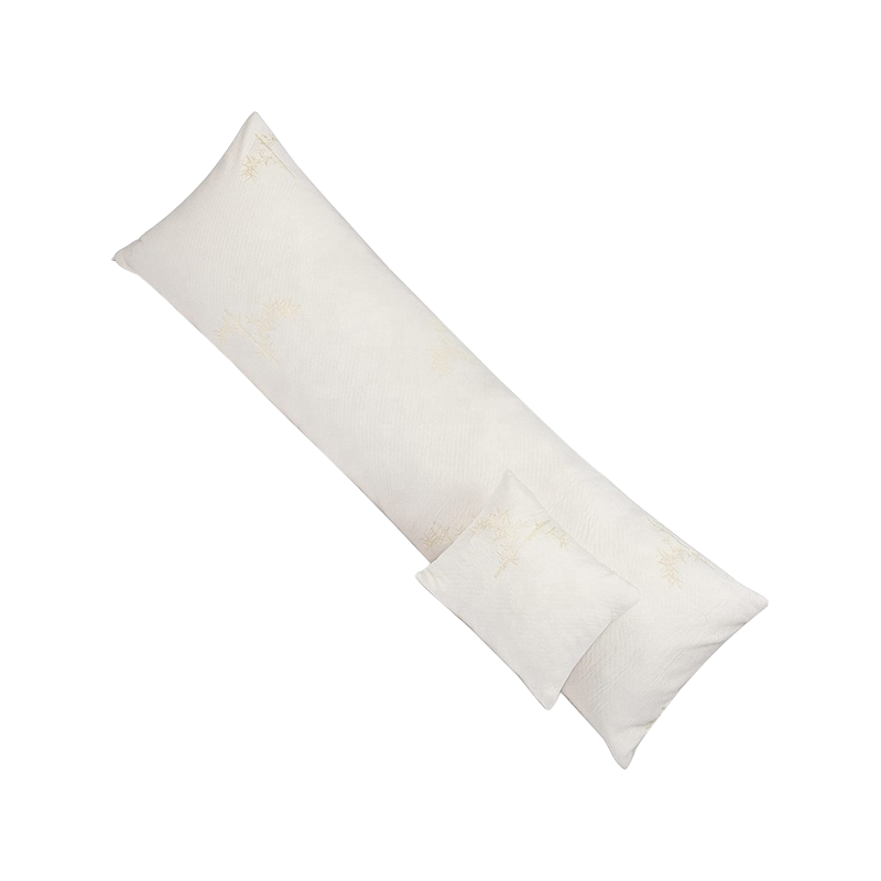 Espuma viscoelástica, soporte para el cuello, almohada enrollable, almohadas de refuerzo, alivia el dolor de cuello con un largo cómodo, adecuado para dormir de lado