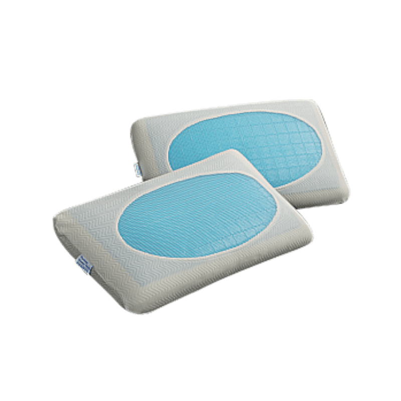 Almohada de gel de refrigeración Súper suave Gel de refrigeración Cubierta de la hoja Almohada de espuma de memoria Aliviar el cuello Almohada de masaje para el dolor espinal