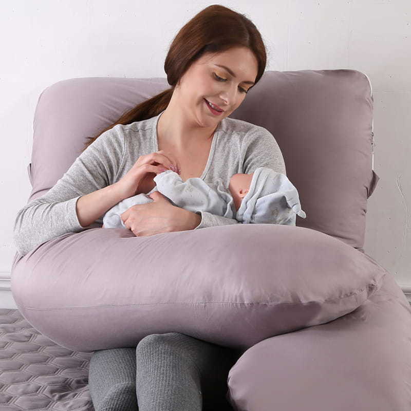 Almohada de maternidad multifuncional en forma de U