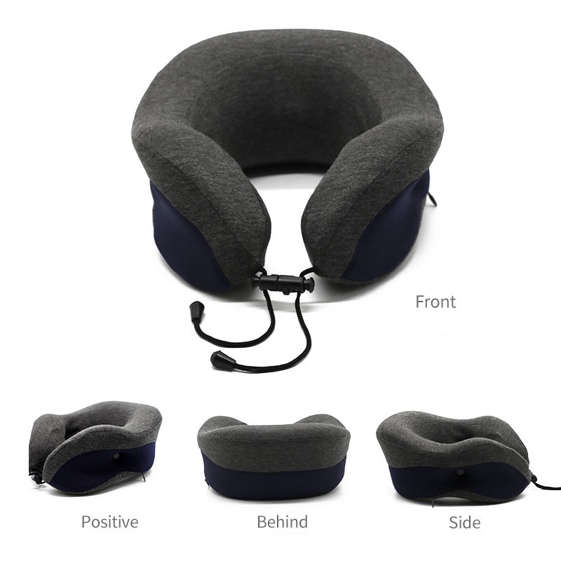 La última almohada de espuma viscoelástica en forma de u para el descanso del cuello de viaje para la oficina del coche Cómoda almohada de soporte para el cuello de espuma viscoelástica
