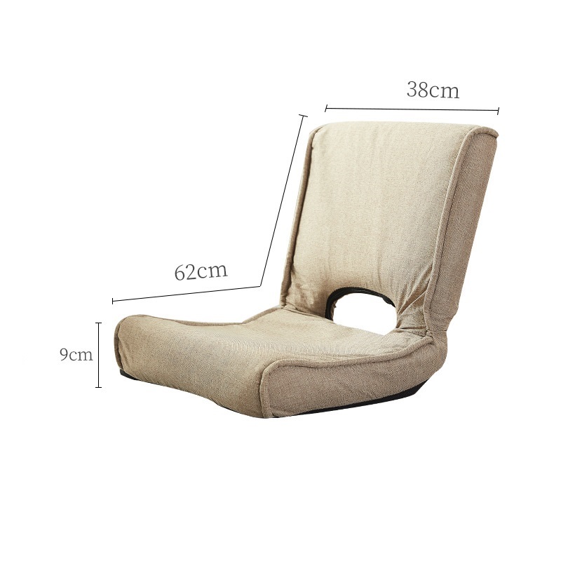 Sofá perezoso de estilo japonés, asiento de tatami con ventana panorámica, asiento plegable simple para dormitorio, silla con respaldo para cama, silla pequeña sin piernas