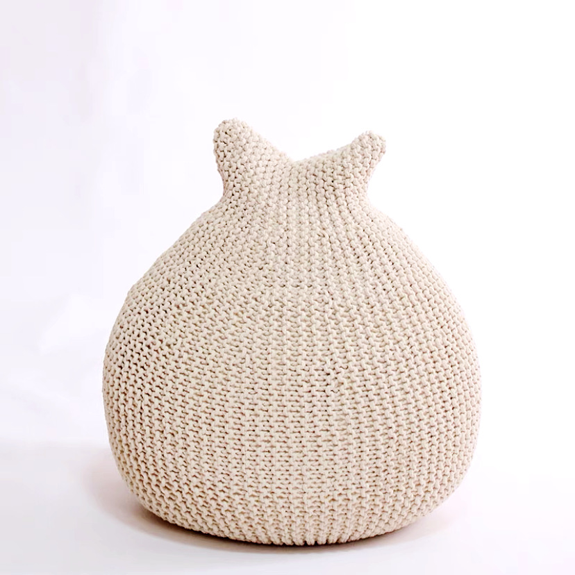 Sofá perezoso minimalista moderno, bolsa de frijol tatami, muelle de orejas de gato, cojín de ventana de Bahía tejido a mano, modelo de decoración de habitación