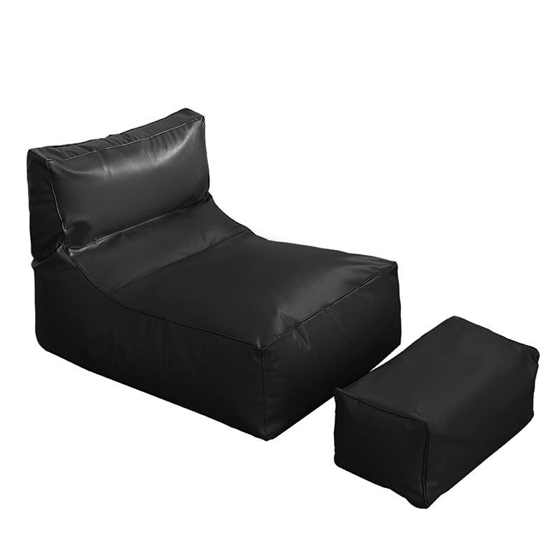 Sofá perezoso de cuero PU de partículas EPS, silla reclinable ins, bolsa de frijoles de cuero simple, sofá para sala de estar, dormitorio, sofá pequeño para apartamento