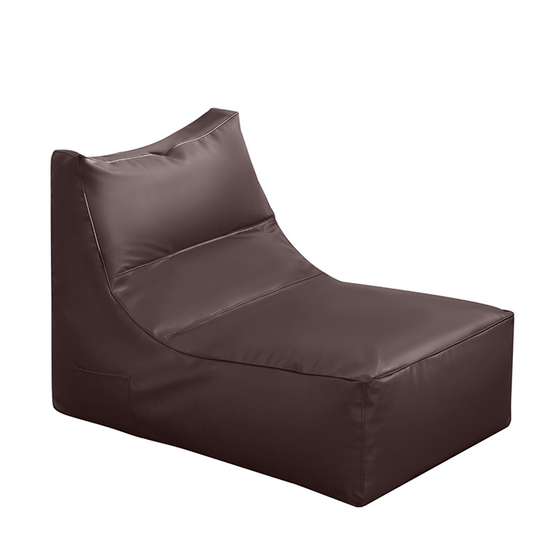 Sofá perezoso de cuero PU de partículas EPS, silla reclinable ins, bolsa de frijoles de cuero simple, sofá para sala de estar, dormitorio, sofá pequeño para apartamento