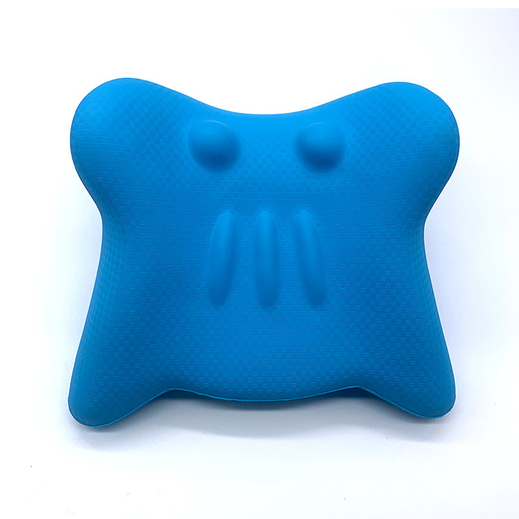 Almohada de esponja de espuma de PU desarrollada a medida por los fabricantes, almohada de masaje de cuello de una pieza, almohada de tracción cervical de piel propia