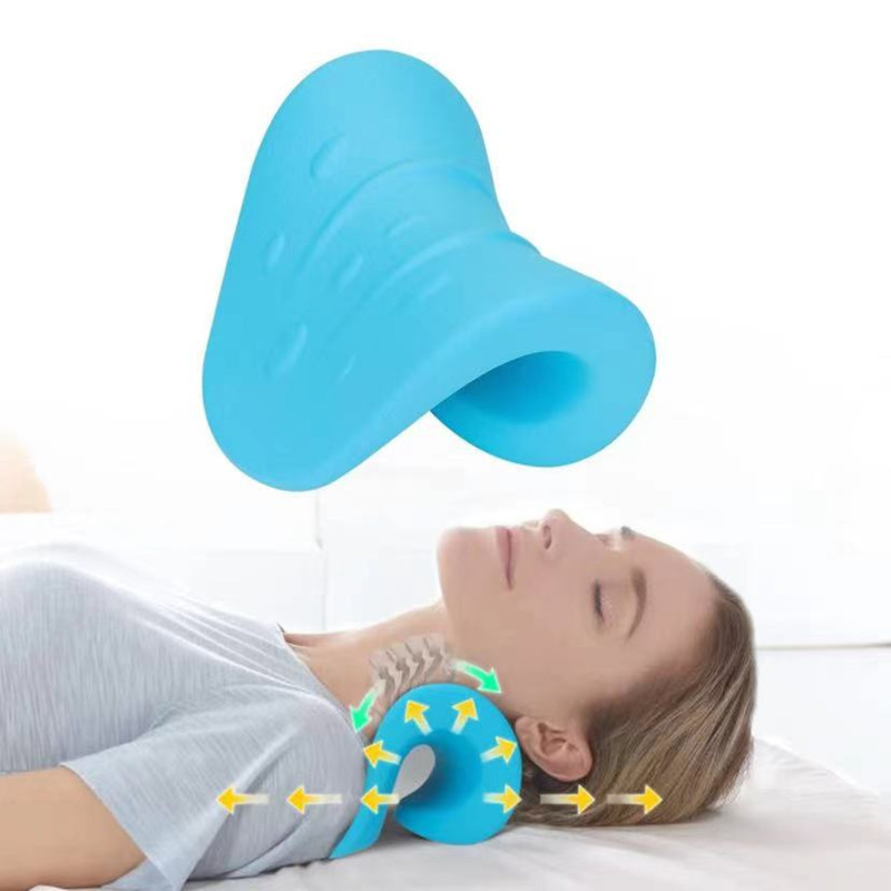 La almohada de tracción cervical de espuma pu repara el enderezamiento cervical y la almohada elástica antiarco para el cuello para ayudar a dormir y eliminar el paquete de riqueza