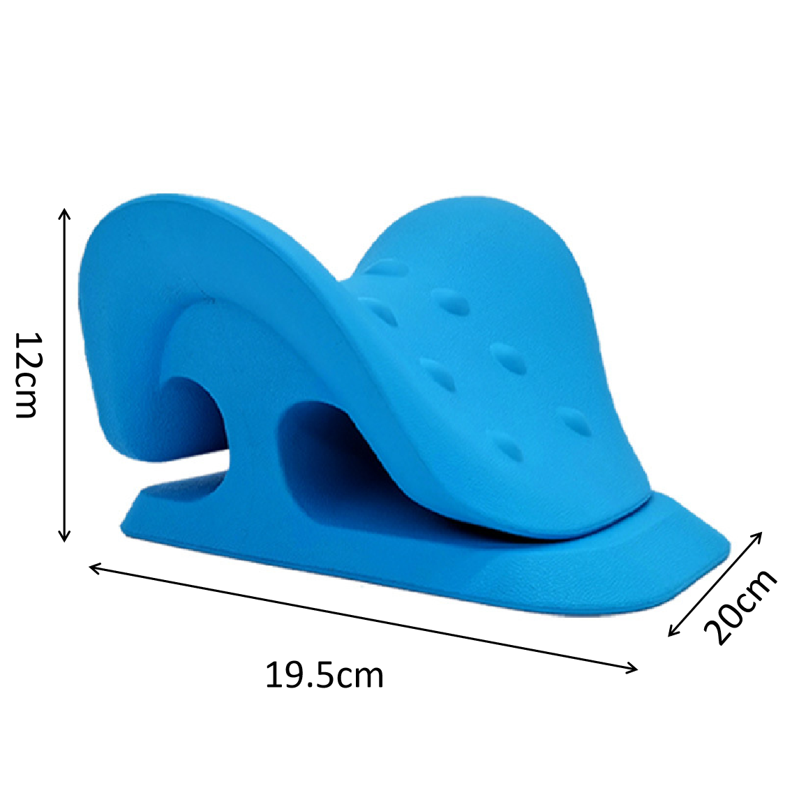 Popular almohada de tracción de espuma de PU para el cuello, almohada de masaje cervical para aliviar el dolor, almohada de corrección de bolsa rica autodesolladora