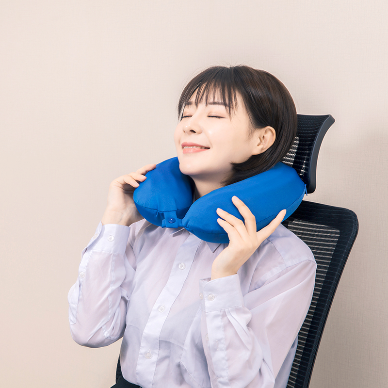 Almohada lavable cómoda de la ayuda del cuello de la espuma de la memoria en forma de U