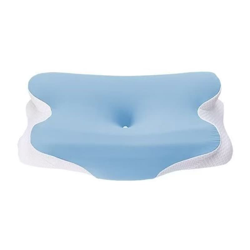 Nueva almohada de espuma viscoelástica, almohada de cuerno ondulado, almohada de soporte para el cuello de mariposa para dormir de lado, almohada con memoria de recuperación lenta para sueño profundo