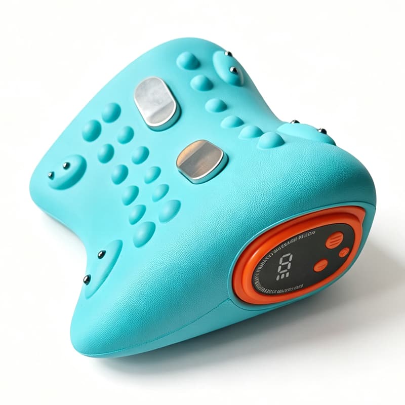 Dispositivo de masaje cervical EMS con calefacción por microcorriente, vibración y control remoto, almohada de masaje cervical