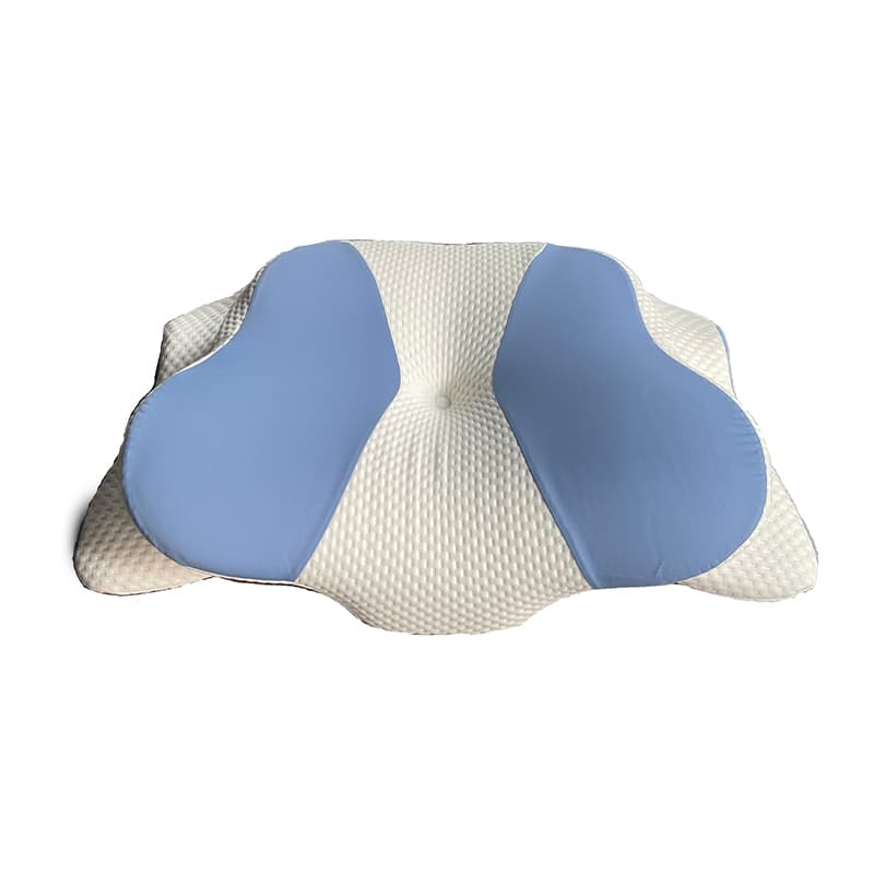 Almohada de tracción con soporte cervical en forma de mariposa, almohada de tracción para dormir de lado multifuncional ergonómica de espuma viscoelástica