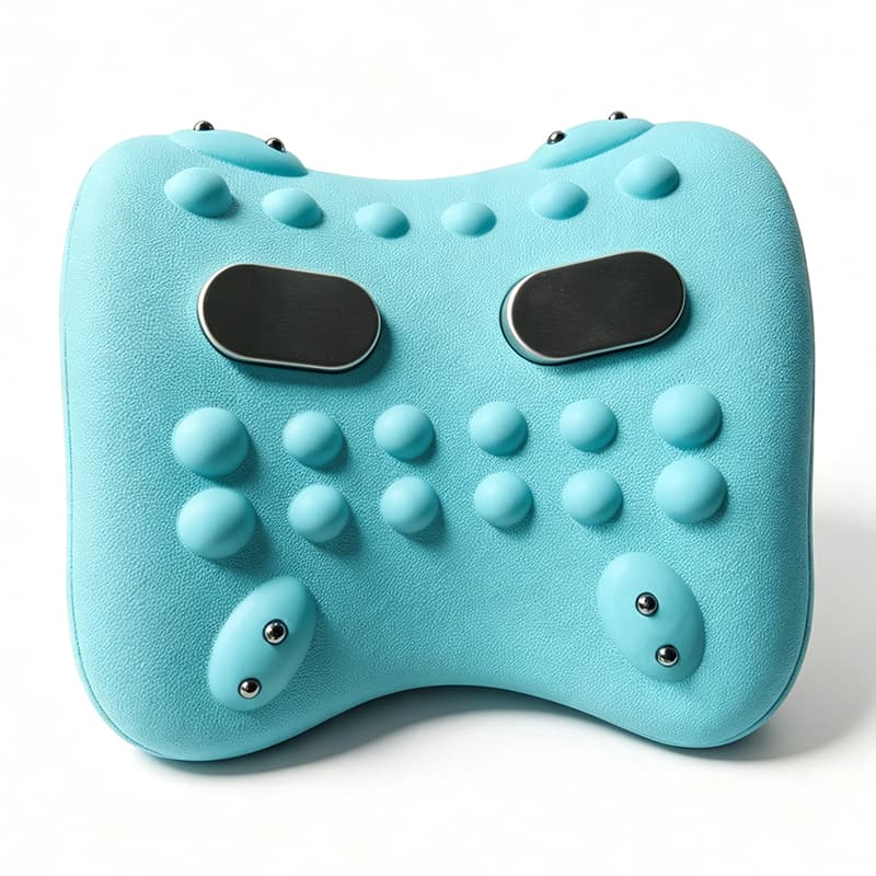 Dispositivo de masaje cervical EMS con calefacción por microcorriente, vibración y control remoto, almohada de masaje cervical